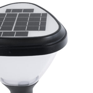GloboStar® SOLARMIS 90521 LED Solar Bollard Light Κολωνάκι Κήπου Εξωτερικού Χώρου 10W 180lm 120° με Ενσωματωμένο Φωτοβολταϊκό Panel 6V 5W & Επαναφορτιζόμενη Μπαταρία Li-ion 3.2V 6000mAh με Αισθητήρα Ημέρας-Νύχτας – Αδιάβροχο IP65 Φ26 x Υ60cm Ψυχρό Λευκό 6000K – 2 Χρόνια Εγγύηση