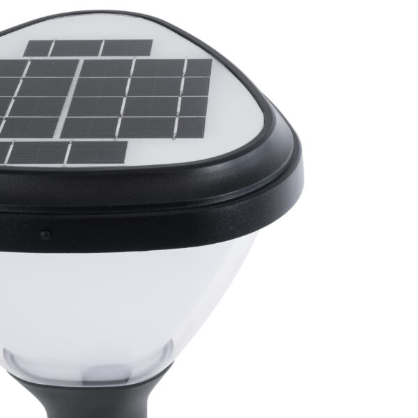 GloboStar® SOLARMIS 90521 LED Solar Bollard Light Κολωνάκι Κήπου Εξωτερικού Χώρου 10W 180lm 120° με Ενσωματωμένο Φωτοβολταϊκό Panel 6V 5W & Επαναφορτιζόμενη Μπαταρία Li-ion 3.2V 6000mAh με Αισθητήρα Ημέρας-Νύχτας – Αδιάβροχο IP65 Φ26 x Υ60cm Ψυχρό Λευκό 6000K – 2 Χρόνια Εγγύηση