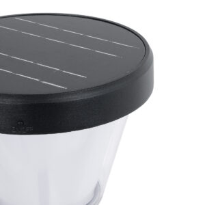 GloboStar® SOLARDIS 90523 LED Solar Bollard Light Κολωνάκι Κήπου Εξωτερικού Χώρου 10W 180lm 120° με Ενσωματωμένο Φωτοβολταϊκό Panel 6V 5W & Επαναφορτιζόμενη Μπαταρία Li-ion 3.2V 6000mAh με Αισθητήρα Ημέρας-Νύχτας – Αδιάβροχο IP65 Φ24 x Υ88cm Ψυχρό Λευκό 6000K – 2 Χρόνια Εγγύηση