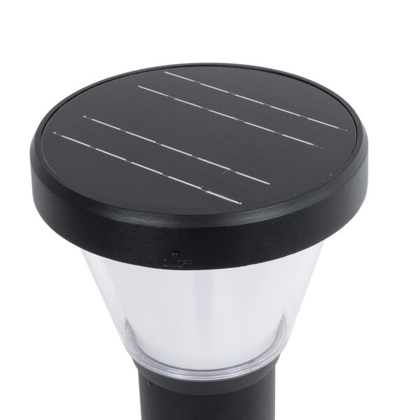 GloboStar® SOLARDIS 90523 LED Solar Bollard Light Κολωνάκι Κήπου Εξωτερικού Χώρου 10W 180lm 120° με Ενσωματωμένο Φωτοβολταϊκό Panel 6V 5W & Επαναφορτιζόμενη Μπαταρία Li-ion 3.2V 6000mAh με Αισθητήρα Ημέρας-Νύχτας – Αδιάβροχο IP65 Φ24 x Υ88cm Ψυχρό Λευκό 6000K – 2 Χρόνια Εγγύηση