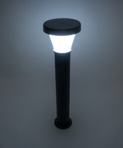 GloboStar® SOLARDIS 90523 LED Solar Bollard Light Κολωνάκι Κήπου Εξωτερικού Χώρου 10W 180lm 120° με Ενσωματωμένο Φωτοβολταϊκό Panel 6V 5W & Επαναφορτιζόμενη Μπαταρία Li-ion 3.2V 6000mAh με Αισθητήρα Ημέρας-Νύχτας – Αδιάβροχο IP65 Φ24 x Υ88cm Ψυχρό Λευκό 6000K – 2 Χρόνια Εγγύηση