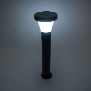 GloboStar® SOLARDIS 90523 LED Solar Bollard Light Κολωνάκι Κήπου Εξωτερικού Χώρου 10W 180lm 120° με Ενσωματωμένο Φωτοβολταϊκό Panel 6V 5W & Επαναφορτιζόμενη Μπαταρία Li-ion 3.2V 6000mAh με Αισθητήρα Ημέρας-Νύχτας – Αδιάβροχο IP65 Φ24 x Υ88cm Ψυχρό Λευκό 6000K – 2 Χρόνια Εγγύηση