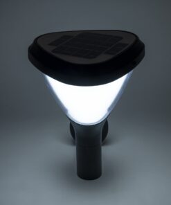 GloboStar® NATURE 90526 Αυτόνομο Ηλιακό Φωτιστικό Κήπου – Απλίκα Αρχιτεκτονικού Φωτισμού Εξωτερικού Χώρου LED 10W 330lm 120° με Ενσωματωμένο Φωτοβολταϊκό Panel 6V 2W & Επαναφορτιζόμενη Μπαταρία Li-ion 3.2V 1800mAh με Αισθητήρα Ημέρας-Νύχτας – Αδιάβροχο IP65 – Σώμα Αλουμινίου & ABS – Μ26 x Π29 x Υ36cm – Ψυχρό Λευκό 6000K – Μαύρο – 2 Χρόνια Εγγύηση