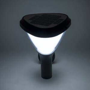 GloboStar® NATURE 90526 Αυτόνομο Ηλιακό Φωτιστικό Κήπου – Απλίκα Αρχιτεκτονικού Φωτισμού Εξωτερικού Χώρου LED 10W 330lm 120° με Ενσωματωμένο Φωτοβολταϊκό Panel 6V 2W & Επαναφορτιζόμενη Μπαταρία Li-ion 3.2V 1800mAh με Αισθητήρα Ημέρας-Νύχτας – Αδιάβροχο IP65 – Σώμα Αλουμινίου & ABS – Μ26 x Π29 x Υ36cm – Ψυχρό Λευκό 6000K – Μαύρο – 2 Χρόνια Εγγύηση
