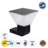 GloboStar® GRACIOUS 90529 Αυτόνομο Ηλιακό Φωτιστικό Κήπου – Απλίκα Αρχιτεκτονικού Φωτισμού Εξωτερικού Χώρου LED 10W 330lm 120° με Ενσωματωμένο Φωτοβολταϊκό Panel 6V 2W & Επαναφορτιζόμενη Μπαταρία Li-ion 3.2V 1800mAh με Αισθητήρα Ημέρας-Νύχτας – Αδιάβροχο IP65 – Σώμα Αλουμινίου & ABS – Μ29 x Π24 x Υ24cm – Ψυχρό Λευκό 6000K – Μαύρο – 2 Χρόνια Εγγύηση