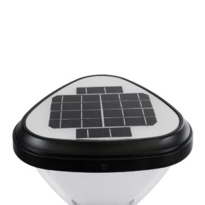 GloboStar® NATURE 90532 Αυτόνομο Ηλιακό Φωτιστικό Κήπου – Κολωνάκι Αρχιτεκτονικού Φωτισμού Εξωτερικού Χώρου LED 10W 330lm 120° με Ενσωματωμένο Φωτοβολταϊκό Panel 6V 2W & Επαναφορτιζόμενη Μπαταρία Li-ion 3.2V 1800mAh με Αισθητήρα Ημέρας-Νύχτας – Αδιάβροχο IP65 – Σώμα Αλουμινίου & ABS – Μ26 x Π26 x Υ30cm – Ψυχρό Λευκό 6000K – Μαύρο – 2 Χρόνια Εγγύηση