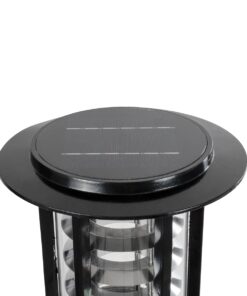 GloboStar® LUSCIOUS 90536 Αυτόνομο Ηλιακό Φωτιστικό Κήπου – Κολωνάκι Αρχιτεκτονικού Φωτισμού Εξωτερικού Χώρου LED 10W 330lm 120° με Ενσωματωμένο Φωτοβολταϊκό Panel 6V 2W & Επαναφορτιζόμενη Μπαταρία Li-ion 3.2V 1800mAh με Αισθητήρα Ημέρας-Νύχτας – Αδιάβροχο IP65 – Σώμα Αλουμινίου & ABS – Φ22 x Υ58cm – Εναλλαγή Φωτισμού μέσω Τηλεχειριστηρίου All In One Ψυχρό 6000K+Φυσικό 4500K+Θερμό 2700K Dimmable – Μαύρο – 2 Χρόνια Εγγύηση