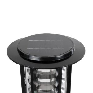 GloboStar® LUSCIOUS 90536 Αυτόνομο Ηλιακό Φωτιστικό Κήπου – Κολωνάκι Αρχιτεκτονικού Φωτισμού Εξωτερικού Χώρου LED 10W 330lm 120° με Ενσωματωμένο Φωτοβολταϊκό Panel 6V 2W & Επαναφορτιζόμενη Μπαταρία Li-ion 3.2V 1800mAh με Αισθητήρα Ημέρας-Νύχτας – Αδιάβροχο IP65 – Σώμα Αλουμινίου & ABS – Φ22 x Υ58cm – Εναλλαγή Φωτισμού μέσω Τηλεχειριστηρίου All In One Ψυχρό 6000K+Φυσικό 4500K+Θερμό 2700K Dimmable – Μαύρο – 2 Χρόνια Εγγύηση