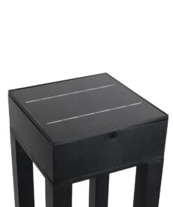 GloboStar® HONEYBEE 90537 Αυτόνομο Ηλιακό Φωτιστικό Κήπου – Κολωνάκι Αρχιτεκτονικού Φωτισμού Εξωτερικού Χώρου LED 10W 330lm 120° με Ενσωματωμένο Φωτοβολταϊκό Panel 6V 2W & Επαναφορτιζόμενη Μπαταρία Li-ion 3.2V 1800mAh με Αισθητήρα Ημέρας-Νύχτας – Αδιάβροχο IP65 – Σώμα Αλουμινίου & ABS – Μ20 x Π20 x Υ60cm – Εναλλαγή Φωτισμού μέσω Τηλεχειριστηρίου All In One Ψυχρό 6000K+Φυσικό 4500K+Θερμό 2700K Dimmable – Μαύρο – 2 Χρόνια Εγγύηση