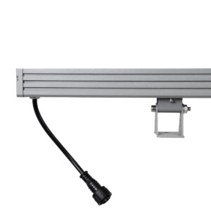 GloboStar® WASHER-JAVIA 90557 Μπάρα Φωτισμού Wall Washer LED 48W 3840lm 5° DC 24V Αδιάβροχο IP67 Μ100 x Π5.2 x Υ3.6cm (Υ8.5 με Βάση) Πολύχρωμο RGBW DMX512 – Γκρι Ανθρακί – 3 Χρόνια Εγγύηση
