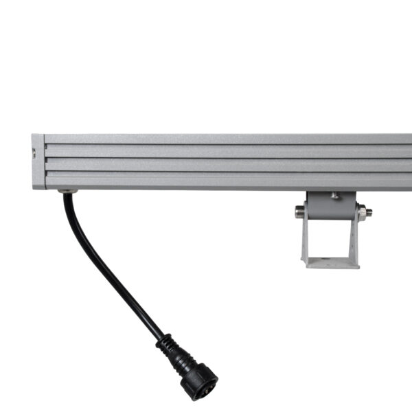GloboStar® WASHER-JAVIA 90557 Μπάρα Φωτισμού Wall Washer LED 48W 3840lm 5° DC 24V Αδιάβροχο IP67 Μ100 x Π5.2 x Υ3.6cm (Υ8.5 με Βάση) Πολύχρωμο RGBW DMX512 – Γκρι Ανθρακί – 3 Χρόνια Εγγύηση