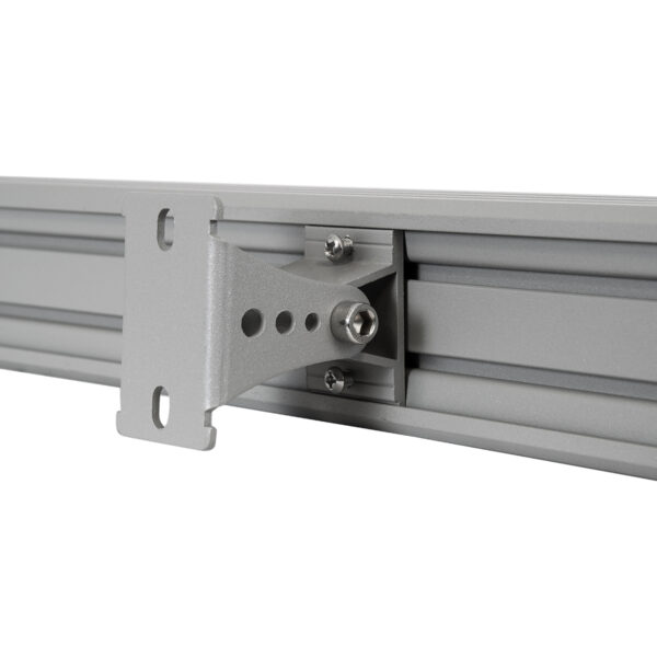 GloboStar® WASHER-JAVIA 90557 Μπάρα Φωτισμού Wall Washer LED 48W 3840lm 5° DC 24V Αδιάβροχο IP67 Μ100 x Π5.2 x Υ3.6cm (Υ8.5 με Βάση) Πολύχρωμο RGBW DMX512 – Γκρι Ανθρακί – 3 Χρόνια Εγγύηση