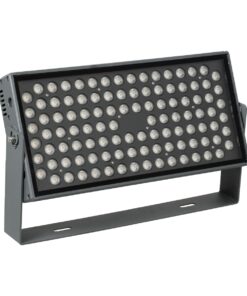 GloboStar® FLOOD-ZANA 90558 Προβολέας Wall Washer για Φωτισμό Κτιρίων LED 100W 9000lm 30° DC 24V Αδιάβροχο IP65 Μ45.5 x Π28 x Υ10cm Θερμό Λευκό 2700K – Γκρι Ανθρακί – 3 Years Warranty