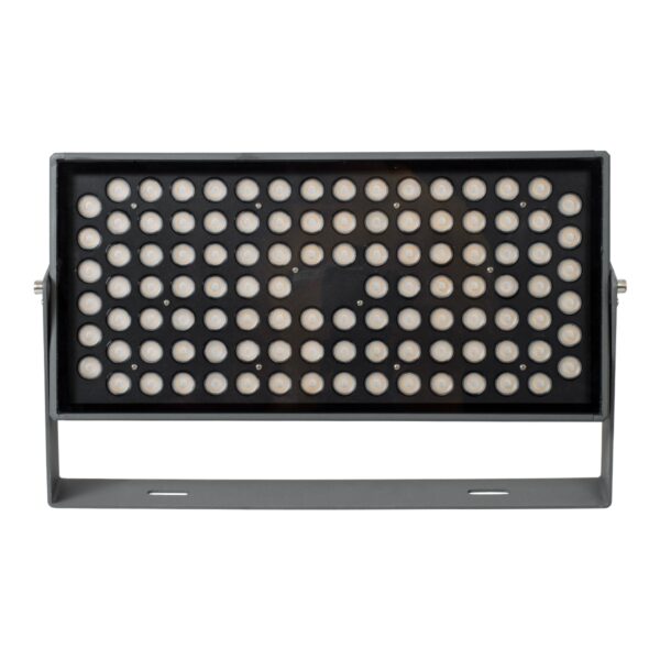 GloboStar® FLOOD-ZANA 90558 Προβολέας Wall Washer για Φωτισμό Κτιρίων LED 100W 9000lm 30° DC 24V Αδιάβροχο IP65 Μ45.5 x Π28 x Υ10cm Θερμό Λευκό 2700K – Γκρι Ανθρακί – 3 Years Warranty