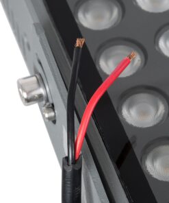 GloboStar® FLOOD-ZANA 90558 Προβολέας Wall Washer για Φωτισμό Κτιρίων LED 100W 9000lm 30° DC 24V Αδιάβροχο IP65 Μ45.5 x Π28 x Υ10cm Θερμό Λευκό 2700K – Γκρι Ανθρακί – 3 Years Warranty