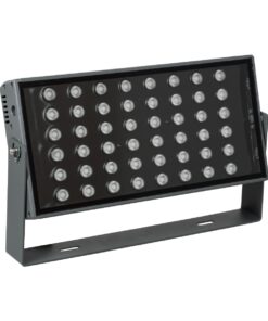 GloboStar® FLOOD-ZANA 90559 Προβολέας Wall Washer για Φωτισμό Κτιρίων LED 100W 8500lm 30° DC 24V Αδιάβροχο IP65 Μ45.5 x Π28 x Υ10cm RGBW DMX512 – Γκρι Ανθρακί – 3 Years Warranty
