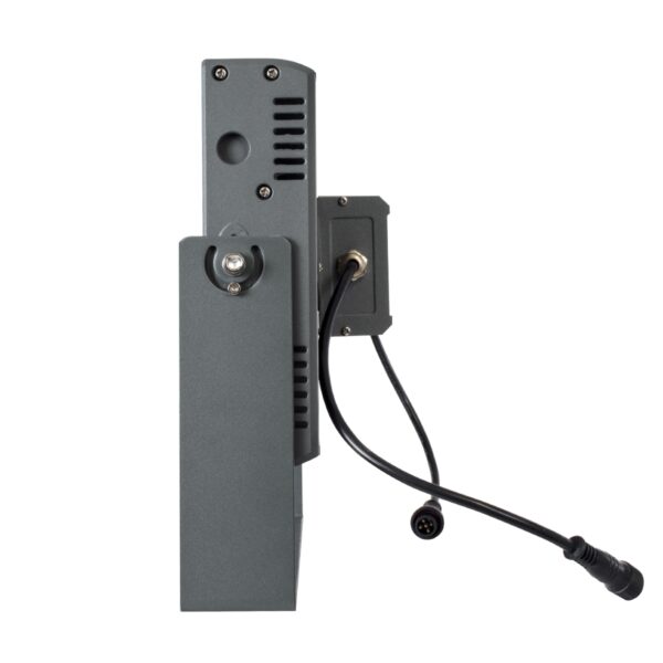 GloboStar® FLOOD-ZANA 90559 Προβολέας Wall Washer για Φωτισμό Κτιρίων LED 100W 8500lm 30° DC 24V Αδιάβροχο IP65 Μ45.5 x Π28 x Υ10cm RGBW DMX512 – Γκρι Ανθρακί – 3 Years Warranty