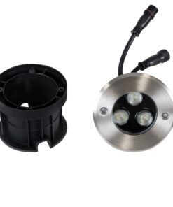 GloboStar® UNDERWATER-JULIA 90564 Υποβρύχιο Χωνευτό Φωτιστικό Σποτ Ειδικό για Σιντριβάνια LED 3W 255lm 15° DC 24V Αδιάβροχο IP68 Φ10 x Υ7.5cm RGBW DMX512 – Ανοξείδωτο Ατσάλι – 3 Years Warranty