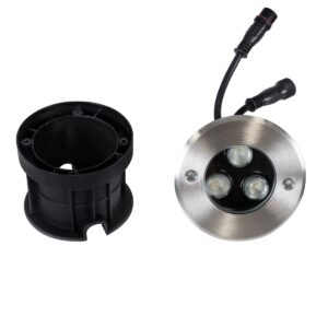 GloboStar® UNDERWATER-JULIA 90564 Υποβρύχιο Χωνευτό Φωτιστικό Σποτ Ειδικό για Σιντριβάνια LED 3W 255lm 15° DC 24V Αδιάβροχο IP68 Φ10 x Υ7.5cm RGBW DMX512 – Ανοξείδωτο Ατσάλι – 3 Years Warranty