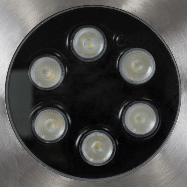 GloboStar® UNDERWATER-JULIA 90565 Υποβρύχιο Χωνευτό Φωτιστικό Σποτ Ειδικό για Σιντριβάνια LED 6W 540lm 15° DC 24V Αδιάβροχο IP68 Φ17 x Υ10.2cm Θερμό Λευκό 2700K – Ανοξείδωτο Ατσάλι – 3 Years Warranty