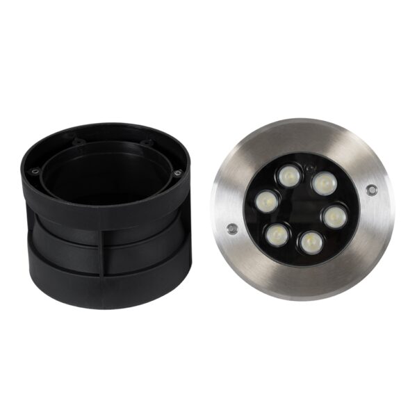 GloboStar® UNDERWATER-JULIA 90565 Υποβρύχιο Χωνευτό Φωτιστικό Σποτ Ειδικό για Σιντριβάνια LED 6W 540lm 15° DC 24V Αδιάβροχο IP68 Φ17 x Υ10.2cm Θερμό Λευκό 2700K – Ανοξείδωτο Ατσάλι – 3 Years Warranty
