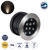 GloboStar® UNDERWATER-JULIA 90568 Υποβρύχιο Χωνευτό Φωτιστικό Σποτ Ειδικό για Σιντριβάνια LED 12W 1080lm 15° DC 24V Αδιάβροχο IP68 Φ18 x Υ11.2cm Θερμό Λευκό 2700K – Ανοξείδωτο Ατσάλι – 3 Years Warranty