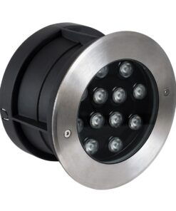 GloboStar® UNDERWATER-JULIA 90568 Υποβρύχιο Χωνευτό Φωτιστικό Σποτ Ειδικό για Σιντριβάνια LED 12W 1080lm 15° DC 24V Αδιάβροχο IP68 Φ18 x Υ11.2cm Θερμό Λευκό 2700K – Ανοξείδωτο Ατσάλι – 3 Years Warranty