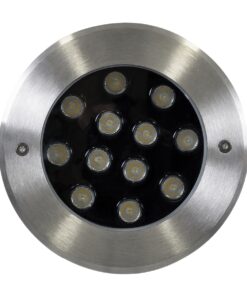 GloboStar® UNDERWATER-JULIA 90568 Υποβρύχιο Χωνευτό Φωτιστικό Σποτ Ειδικό για Σιντριβάνια LED 12W 1080lm 15° DC 24V Αδιάβροχο IP68 Φ18 x Υ11.2cm Θερμό Λευκό 2700K – Ανοξείδωτο Ατσάλι – 3 Years Warranty