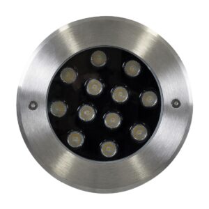 GloboStar® UNDERWATER-JULIA 90568 Υποβρύχιο Χωνευτό Φωτιστικό Σποτ Ειδικό για Σιντριβάνια LED 12W 1080lm 15° DC 24V Αδιάβροχο IP68 Φ18 x Υ11.2cm Θερμό Λευκό 2700K – Ανοξείδωτο Ατσάλι – 3 Years Warranty