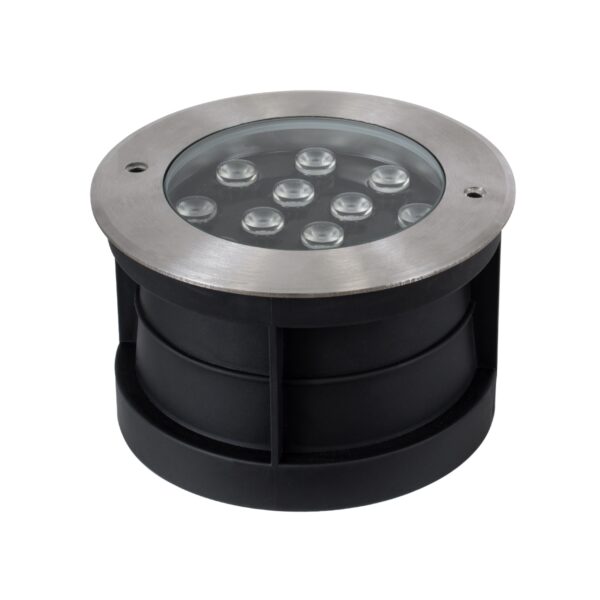 GloboStar® UNDERWATER-JULIA 90568 Υποβρύχιο Χωνευτό Φωτιστικό Σποτ Ειδικό για Σιντριβάνια LED 12W 1080lm 15° DC 24V Αδιάβροχο IP68 Φ18 x Υ11.2cm Θερμό Λευκό 2700K – Ανοξείδωτο Ατσάλι – 3 Years Warranty