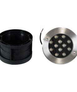 GloboStar® UNDERWATER-JULIA 90568 Υποβρύχιο Χωνευτό Φωτιστικό Σποτ Ειδικό για Σιντριβάνια LED 12W 1080lm 15° DC 24V Αδιάβροχο IP68 Φ18 x Υ11.2cm Θερμό Λευκό 2700K – Ανοξείδωτο Ατσάλι – 3 Years Warranty