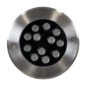 GloboStar® UNDERWATER-JULIA 90570 Υποβρύχιο Χωνευτό Φωτιστικό Σποτ Ειδικό για Σιντριβάνια LED 12W 1020lm 15° DC 24V Αδιάβροχο IP68 Φ18 x Υ11.2cm RGBW DMX512 – Ανοξείδωτο Ατσάλι – 3 Years Warranty