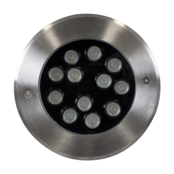 GloboStar® UNDERWATER-JULIA 90570 Υποβρύχιο Χωνευτό Φωτιστικό Σποτ Ειδικό για Σιντριβάνια LED 12W 1020lm 15° DC 24V Αδιάβροχο IP68 Φ18 x Υ11.2cm RGBW DMX512 – Ανοξείδωτο Ατσάλι – 3 Years Warranty