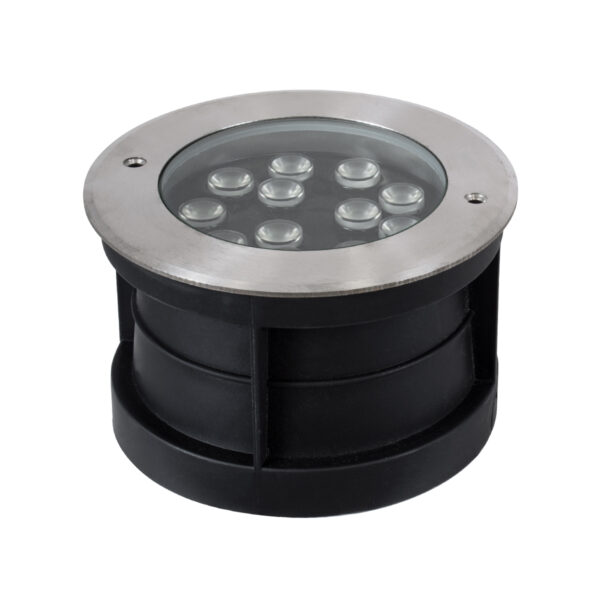 GloboStar® UNDERWATER-JULIA 90570 Υποβρύχιο Χωνευτό Φωτιστικό Σποτ Ειδικό για Σιντριβάνια LED 12W 1020lm 15° DC 24V Αδιάβροχο IP68 Φ18 x Υ11.2cm RGBW DMX512 – Ανοξείδωτο Ατσάλι – 3 Years Warranty