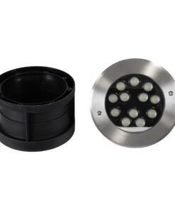 GloboStar® UNDERWATER-JULIA 90570 Υποβρύχιο Χωνευτό Φωτιστικό Σποτ Ειδικό για Σιντριβάνια LED 12W 1020lm 15° DC 24V Αδιάβροχο IP68 Φ18 x Υ11.2cm RGBW DMX512 – Ανοξείδωτο Ατσάλι – 3 Years Warranty