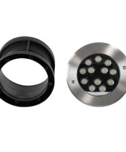 GloboStar® UNDERWATER-JULIA 90570 Υποβρύχιο Χωνευτό Φωτιστικό Σποτ Ειδικό για Σιντριβάνια LED 12W 1020lm 15° DC 24V Αδιάβροχο IP68 Φ18 x Υ11.2cm RGBW DMX512 – Ανοξείδωτο Ατσάλι – 3 Years Warranty