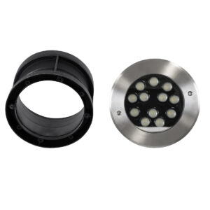 GloboStar® UNDERWATER-JULIA 90570 Υποβρύχιο Χωνευτό Φωτιστικό Σποτ Ειδικό για Σιντριβάνια LED 12W 1020lm 15° DC 24V Αδιάβροχο IP68 Φ18 x Υ11.2cm RGBW DMX512 – Ανοξείδωτο Ατσάλι – 3 Years Warranty