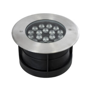 GloboStar® UNDERGROUND-SINA 90571 Χωνευτό Φωτιστικό Σποτ Δαπέδου LED 18W 1620lm 15° DC 24V Αδιάβροχο IP68 Φ20 x Υ11cm Θερμό Λευκό 2700K – Ανοξείδωτο Ατσάλι – 3 Χρόνια Εγγύηση