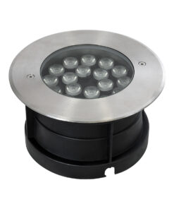 GloboStar® UNDERGROUND-SINA 90573 Χωνευτό Φωτιστικό Σποτ Δαπέδου LED 18W 1530lm 15° DC 24V Αδιάβροχο IP68 Φ20 x Υ11cm RGBW DMX512 – Ανοξείδωτο Ατσάλι – 3 Χρόνια Εγγύηση