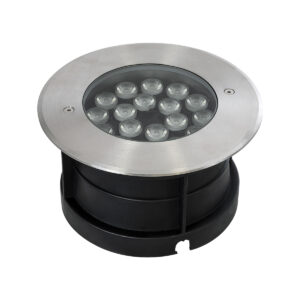 GloboStar® UNDERGROUND-SINA 90573 Χωνευτό Φωτιστικό Σποτ Δαπέδου LED 18W 1530lm 15° DC 24V Αδιάβροχο IP68 Φ20 x Υ11cm RGBW DMX512 – Ανοξείδωτο Ατσάλι – 3 Χρόνια Εγγύηση