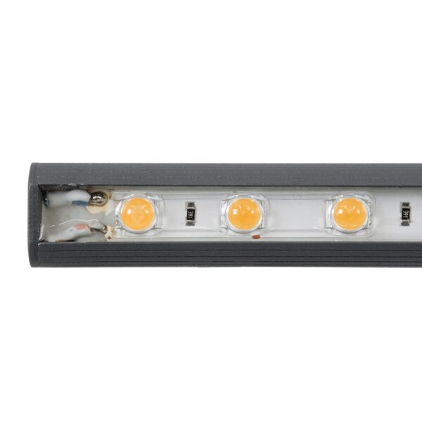GloboStar® WASHER-STELLAR 90574 Μπάρα Φωτισμού Ultra Slim Wall Washer LED 12W 1020lm 30° DC 24V Αδιάβροχο IP67 Μ100 x Π2 x Υ1.8cm Αρχιτεκτονικό Πορτοκαλί 2200K – Γκρι Ανθρακί – 3 Years Warranty
