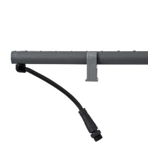 GloboStar® WASHER-STELLAR 90575 Μπάρα Φωτισμού Ultra Slim Wall Washer LED 12W 1080lm 30° DC 24V Αδιάβροχο IP67 Μ100 x Π2 x Υ1.8cm Θερμό Λευκό 2700K – Γκρι Ανθρακί – 3 Years Warranty