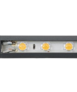 GloboStar® WASHER-STELLAR 90575 Μπάρα Φωτισμού Ultra Slim Wall Washer LED 12W 1080lm 30° DC 24V Αδιάβροχο IP67 Μ100 x Π2 x Υ1.8cm Θερμό Λευκό 2700K – Γκρι Ανθρακί – 3 Years Warranty