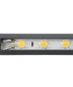 GloboStar® WASHER-STELLAR 90576 Μπάρα Φωτισμού Ultra Slim Wall Washer LED 12W 1140lm 30° DC 24V Αδιάβροχο IP67 Μ100 x Π2 x Υ1.8cm Φυσικό Λευκό 4500K – Γκρι Ανθρακί – 3 Years Warranty