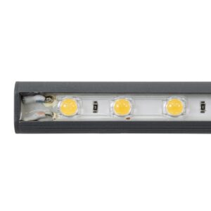 GloboStar® WASHER-STELLAR 90576 Μπάρα Φωτισμού Ultra Slim Wall Washer LED 12W 1140lm 30° DC 24V Αδιάβροχο IP67 Μ100 x Π2 x Υ1.8cm Φυσικό Λευκό 4500K – Γκρι Ανθρακί – 3 Years Warranty