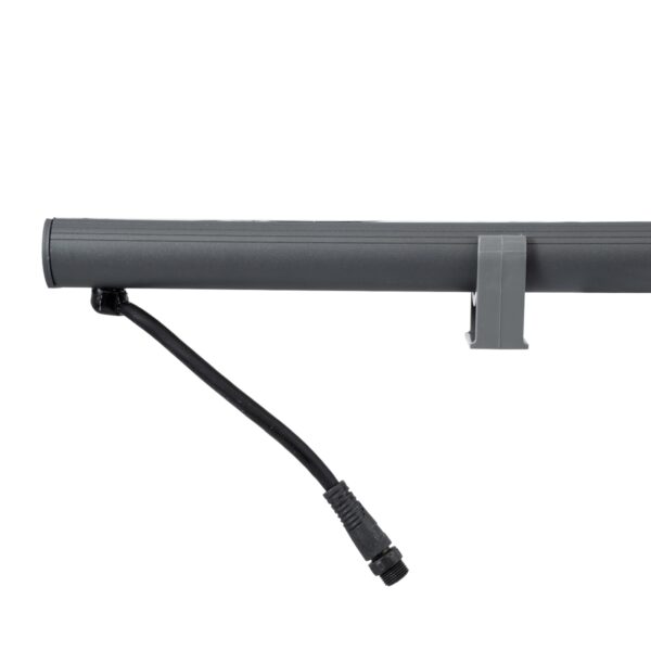 GloboStar® WASHER-STELLAR 90577 Μπάρα Φωτισμού Ultra Slim Wall Washer LED 12W 1020lm 30° DC 24V Αδιάβροχο IP67 Μ100 x Π3.2 x Υ3cm RGBW DMX512 – Γκρι Ανθρακί – 3 Years Warranty