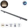 GloboStar® WASHER-PANDA 90580 Μπάρα Φωτισμού Ultra Slim Wall Washer LED 18W 1710lm 15° DC 24V Αδιάβροχο IP67 Μ100 x Π4 x Υ3.5cm Φυσικό Λευκό 4500K – Γκρι Ανθρακί – 3 Years Warranty