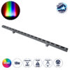 GloboStar® WASHER-PANDA 90581 Μπάρα Φωτισμού Ultra Slim Wall Washer LED 18W 1530lm 15° DC 24V Αδιάβροχο IP67 Μ100 x Π4 x Υ3.5cm RGBW DMX512 – Γκρι Ανθρακί – 3 Years Warranty