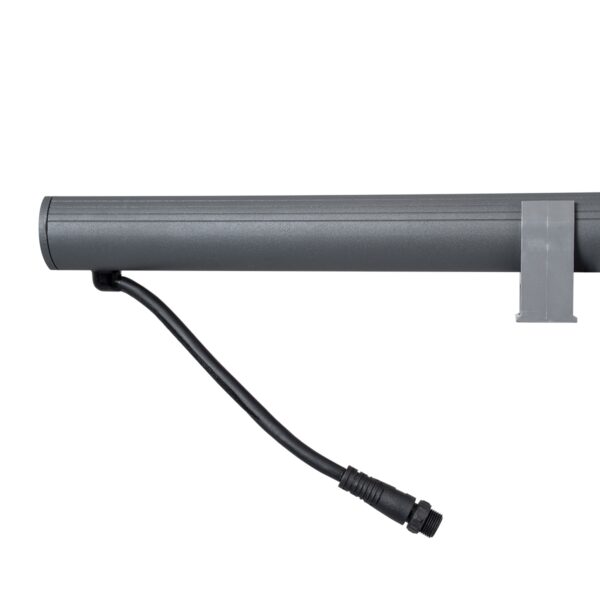 GloboStar® WASHER-PANDA 90578 Μπάρα Φωτισμού Ultra Slim Wall Washer LED 18W 1530lm 15° DC 24V Αδιάβροχο IP67 Μ100 x Π4 x Υ3.5cm Αρχιτεκτονικό Πορτοκαλί 2200K – Γκρι Ανθρακί – 3 Years Warranty