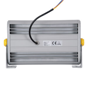 GloboStar® FLOOD-HENA 90445 Προβολέας Wall Washer για Φωτισμό Κτιρίων LED 36W 3060lm 30° AC 220-240V Αδιάβροχο IP67 Μ30 x Π6 x Υ17cm Αρχιτεκτονικό Πορτοκαλί 2200K – Ασημί – 3 Years Warranty